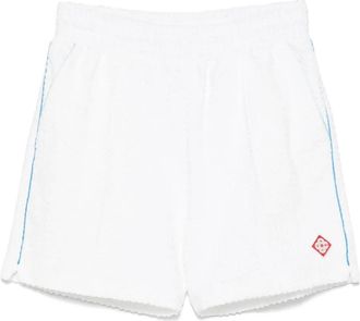 Casablanca striped towelling tennis shorts - White