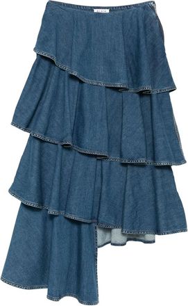 Alaia Ruffled Tiered Skirt