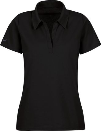Trigema Poloshirt TRIGEMA TRIGEMA Poloshirt ohne Knopfleiste, Damen, Gr. 3XL, schwarz, 100% Baumwolle, Basic, Shirts Poloshirt