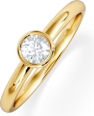 The Diamond Store Horizon Round Cut Lab Diamond Solitaire Ring 0.25ct H/SI in 9K Gold