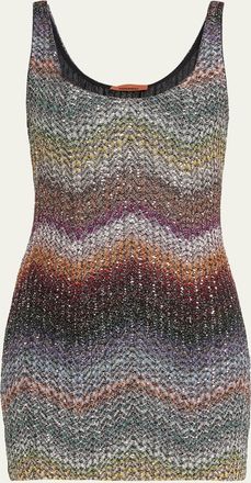 Missoni Sequin Wefted Loom Knit Mini Dress