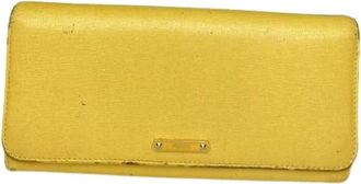 Fendi Pre-owned Vintage Portemonnee - Dames - Vintage Accessoires - Geel - ONE Size - Leer - Vintage