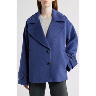 Bernardo Single Breasted Crop Coat in Future Dusk at Nordstrom Rack, Size Xx-Large