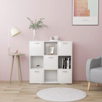 vidaXL Vidaxl - Estanter&iacute;a Librer&iacute;a Madera Contrachapada Blanco 90x30x90 Cm