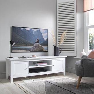 N&ouml;a & Nani Karlstad TV Unit with Cupboards in White