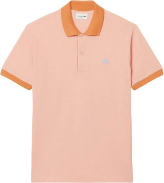 Lacoste Tops, Heren, Roze, L, Polo Korte Mouw
