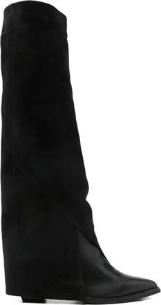 Julie Dee 85mm suede boots - women - Suede/Leather/Leather/Rubber - 41 - Black
