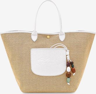 Longchamp Korb in Bastoptik mit Charm Le Pliage Collection M