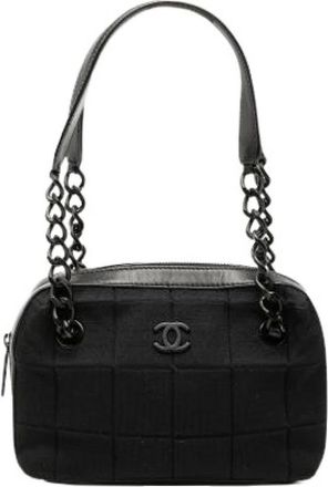 Chanel Borsa a spalla Chanel Pre-owned in cotone trapuntato - - Pre-owned - Donna - Nero - ONE SIZE