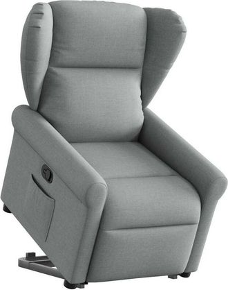 vidaXL Vidaxl - Sill&oacute;n Reclinable Elevable De Tela Gris Claro
