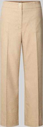 Betty Barclay Straight Leg Anzughose mit Leinen-Anteil in Sand, Gr&ouml;&szlig;e 42