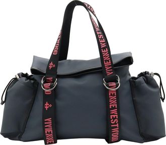 Vivienne Westwood Navy Pink White Rubber Leather Boston Bag Shoulder Bag Tote Bag (Pre-Owned)