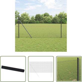 vidaXL Recinzione esterna - Recinzione in Rete Saldato Grigio 1 x 50 m