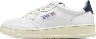 Autry Autry Medalist Leather Low White Dark Blue AULM-LL12