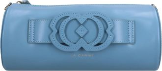 La Carrie Leren Vinger Ronde Tas - Dames - Schoudertassen - Blauw - ONE Size - Leer - Tassen