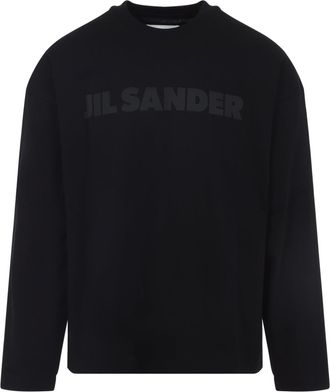 Jil Sander Black Cotton Cn Long Sleeves Os T-Shirt-Uomo
