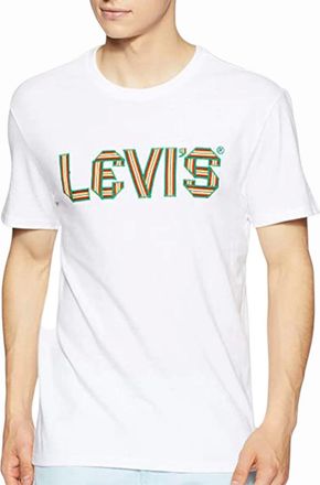 Levi's Mens Levis 16960 Mens T Shirt Crew Neck Casual Summer Tee Cotton Tops LEVI Top White - Size: 40