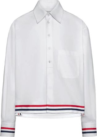 Thom Browne buttoned-cuffs shirt - White