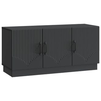 vidaXL Mueble De Tv Negro 99 X 34,5 X 47 Cm Madera De Ingenier&iacute;a Vidaxl