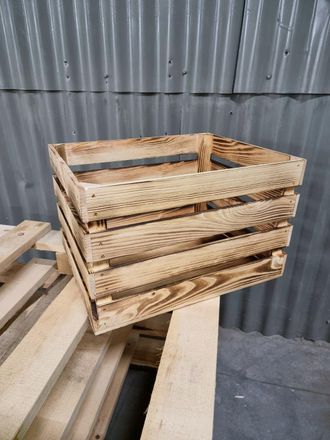 OEM Scatola Di Legno 50x40x30 Carbonizzata Produttore