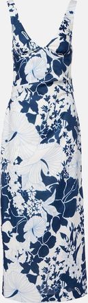 Sir. Paradiso floral linen maxi dress