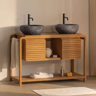 Sklum Conjunto De Mueble De Ba&ntilde;o En Madera De Teca Bradley Sklum