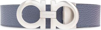 Ferragamo Dubbelzijdige Riem - Heren - Riemen - Grijs - 115 CM - Leer - Accessoires