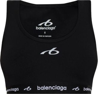 Balenciaga Ondergoed, Dames, Zwart, M, Leer, Techwear BH Tanktop