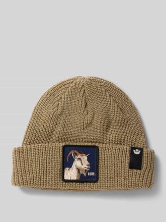 Goorin Brothers Beanie mit Motiv-Patch Modell THE HIM BEANIE in Sand, Größe 1