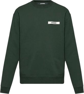Jacquemus The Gros Grain Sweatshirt - Heren - Sweatshirts - Groen - 2XL - Katoen - Hoodies & sweatvesten