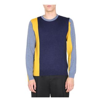 J.W.Anderson Round-neck Knitwear, male, Multicolor, Size: L Colourblock Crewneck