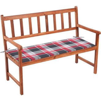 vidaXL Banco De Jard&iacute;n Con Coj&iacute;n Madera Maciza De Acacia 120 Cm Vidaxl