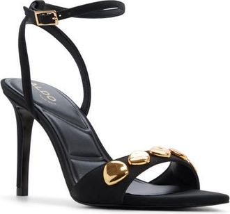 Aldo Leara Ankle Strap Pointed Toe Sandal in Other Black at Nordstrom, Size 8.5