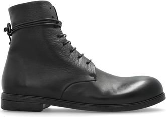 Mars&egrave;ll Leren enkellaarzen Zucca - Heren - Veterlaarzen - Zwart - 42 EU - Leer - Schoenen