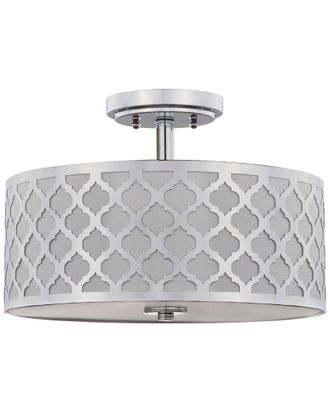 Safavieh Kora Quatrefoil 3 Light 15-Inch Dia Chrome Flush Mount