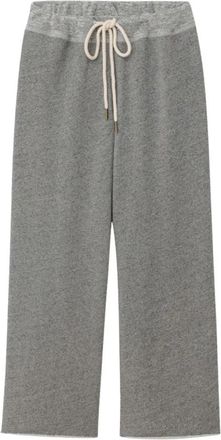 The Great. Wide Leg Cropped Sweatpant - Dames - Vrijetijds broeken - Grijs - XS - Katoen - Broeken