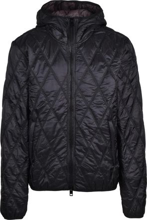 Diesel Black Nylon Centogrammi Coat