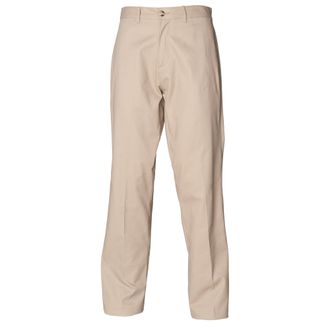 Henbury Teflon Coated Stain Resistant Flat Front Chino Workwear Trousers (34 x Regular) (Stone)