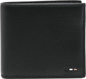 BOSS Portafoglio con logo goffrato - Nero