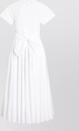 Patou cotton short-sleeve knotted midi dress