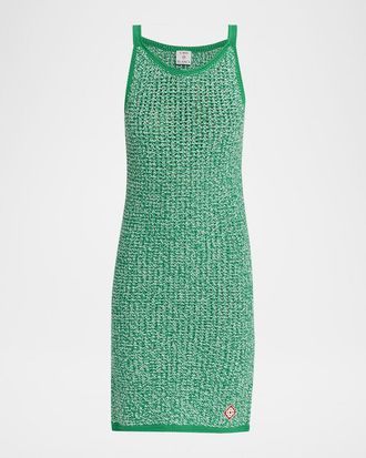 Casablanca Mouline Knit Sleeveless Mini Dress