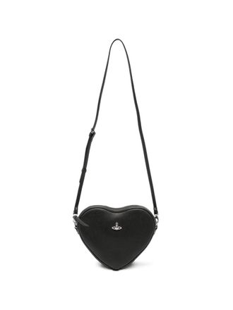 Vivienne Westwood Heart-Shaped Bag with Structured Silhouette and Silver Emblem