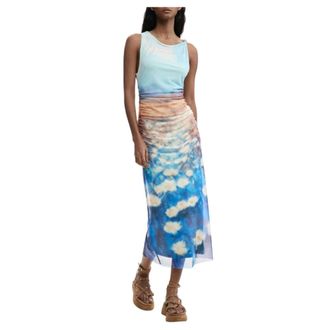 Desigual Midi Dresses, female, Multicolor, Size: S Midi Dresses