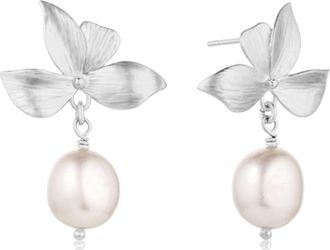 Set & Stones Maeve Pearl Drop Earrings in Silver /White at Nordstrom