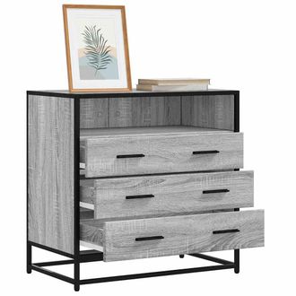 Berkfield Home Drawer Cabinet Grey Sonoma 70x41x70 cm Engineered Wood | Size: 70 x 41 x 70 cm