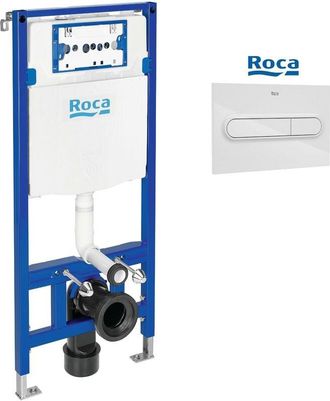 Roca Bastidor Roca Duplo One, Pack Cisterna Empotrada Y Pulsador Pl1 Blanco Brillo