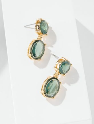 Talbots Seraphine Crystal Drop Earrings - Titan/Gold - 001 Talbots