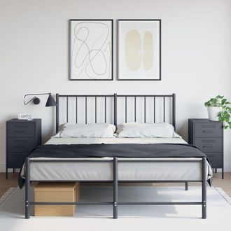 Berkfield Home Bedside Cabinets 2 pcs Anthracite 36x39x68 cm Steel in Black | Size: 36 x 39 x 68 cm