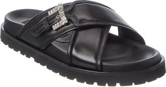 Sergio Rossi Twenty Buckle Leather Sandal