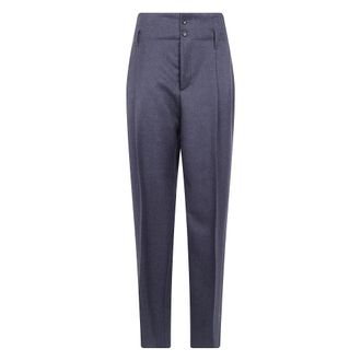 Alberta Ferretti Wijde broek - Dames - Broeken - Grijs - Maat: L Leer